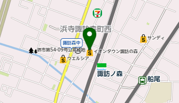 イオンタウン諏訪の森の地図画像