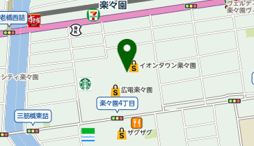 イオンタウン楽々園の地図画像