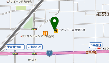 イオンモール京都五条の地図画像