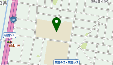 篠路西中学校の地図画像