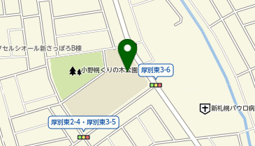 厚別中学校の地図画像