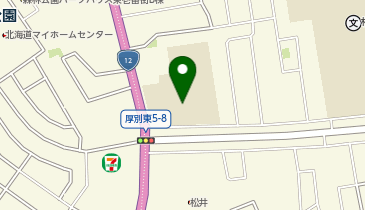 厚別東小学校の地図画像