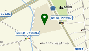 厚別南中学校の地図画像