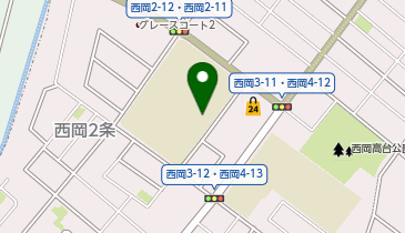 西岡中学校の地図画像