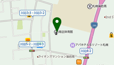 南区体育館の地図画像