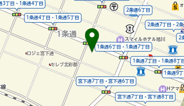 ホテルルートイン旭川駅前1条通の地図画像