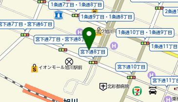 ホテルルートイングランド旭川駅前の地図画像