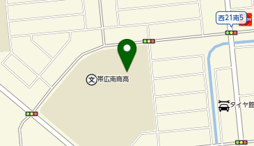 帯広南商業高校の地図画像