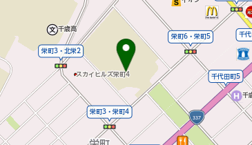 千歳中学校の地図画像