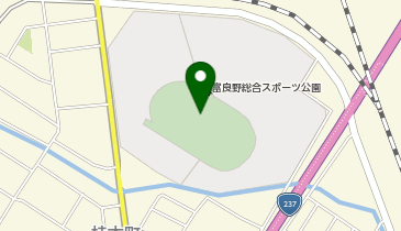 富良野市陸上競技場の地図画像