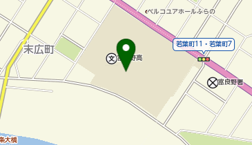 旧富良野高等学校の地図画像
