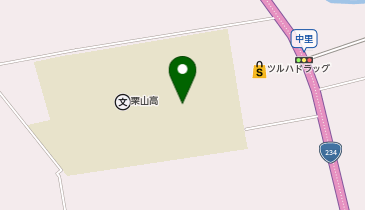 栗山高等学校グラウンドの地図画像