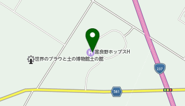 富良野ホップスホテルの地図画像