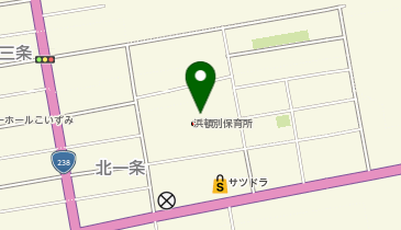 浜頓別町こども園の地図画像