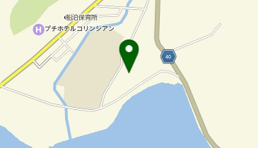 船泊小中学校裏山シェルター避難路の地図画像