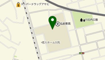 弘前東高等学校の地図画像