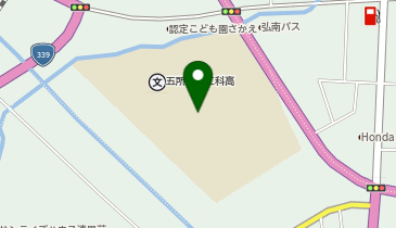 青森県立五所川原工科高等学校の地図画像