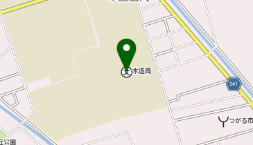 青森県立木造高等学校の地図画像