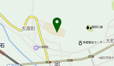 釜石小学校校庭の地図画像