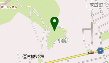 城山公園体育館の地図画像