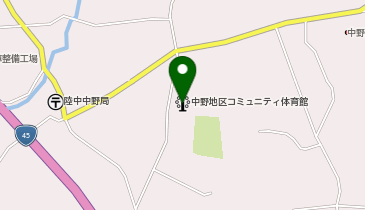 中野地区コミュニティ体育館の地図画像