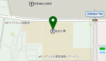仙台工業高等学校の地図画像
