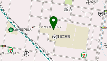 宮城県仙台二華中学校・高等学校の地図画像