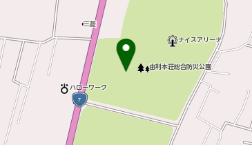 由利本荘総合防災公園の地図画像