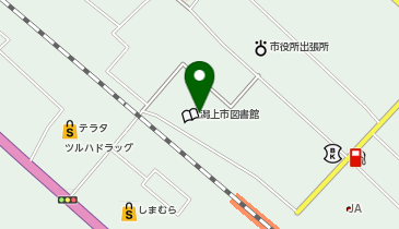 潟上市図書館の地図画像