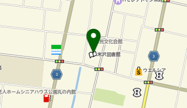 市立米沢図書館・よねざわ市民ギャラリーの地図画像