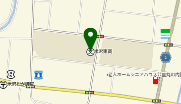 米沢東高校の地図画像