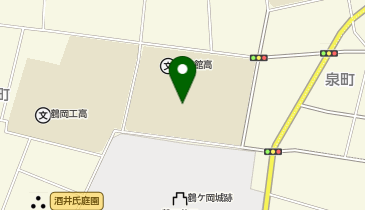 鶴岡南高等学校柔道場の地図画像