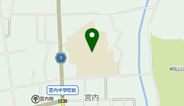 宮内中学校体育館の地図画像