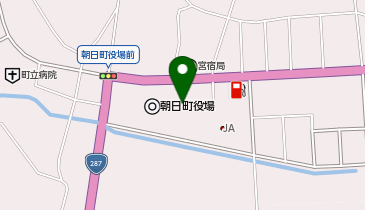 朝日町民体育館の地図画像