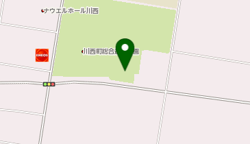 川西町総合運動公園(町民総合体育館、クラブハウスAIK・グラウンド)の地図画像