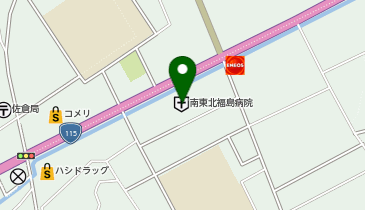 リハビリ南東北福島の地図画像