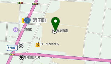 福島東高等学校の地図画像