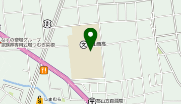 郡山商業高校の地図画像