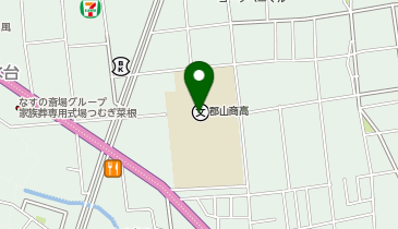 郡山商業高校の地図画像