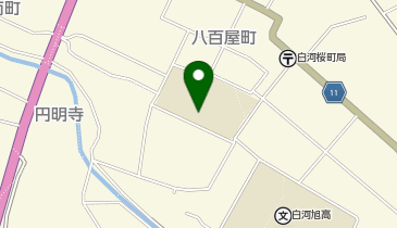 白河第三小学校体育館の地図画像