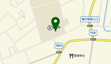 安達高等学校の地図画像