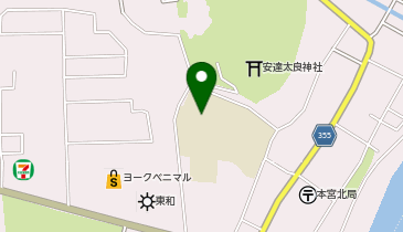 本宮小学校体育館の地図画像