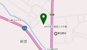 かわまた認定こども園の地図画像