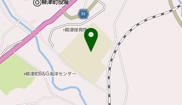 柳津小中学校校庭の地図画像