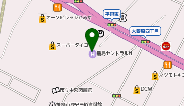 アートホテル鹿島セントラルの地図画像