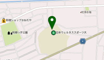 日本ウェルネススポーツ大学第1キャンパスの地図画像