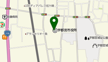 宇都宮市役所の地図画像