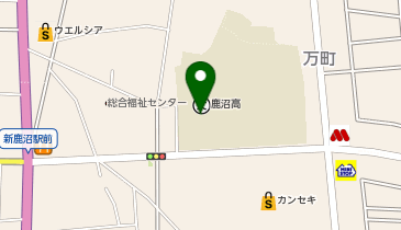 県立鹿沼高等学校の地図画像