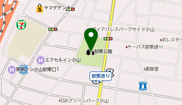 駅東公園の地図画像