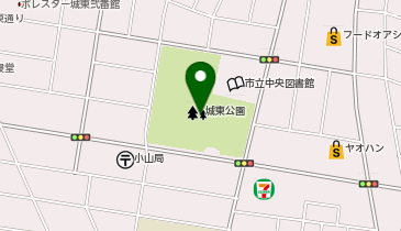 城東公園の地図画像